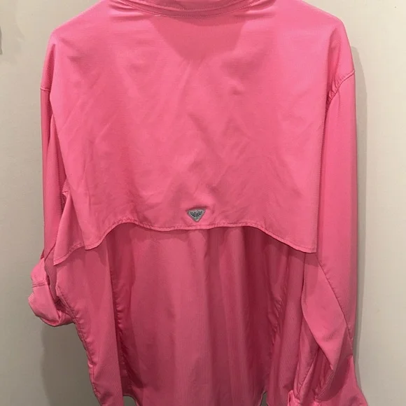 Columbia PFG Vibrant Pink Long Sleeve Shirt - Picture 6 of 6
